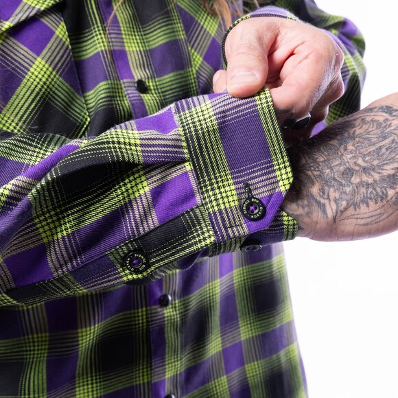 DIXXON Flannel x ROB ZOMBIE Collab Flannel Shirt- Men's XL - Picture 8 of 15